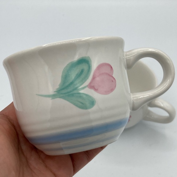 2 Cup Internatonal table works stone ware made Thailand - Picture 8 of 10